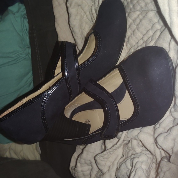 SOLE SENSIBILITY NAVY BLUE MARY JANE HEELS SIZE 10 - Picture 3 of 11